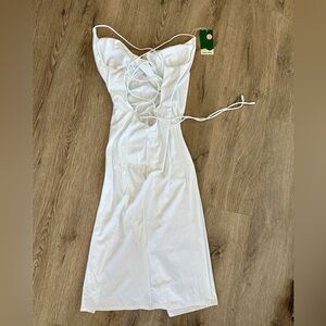 Halara midi dress in white, Size: M, NWT